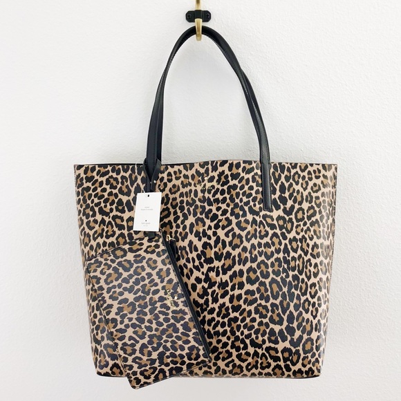 Kate Spade Leopard Print Reversible Purse Mya - Picture 2 of 8